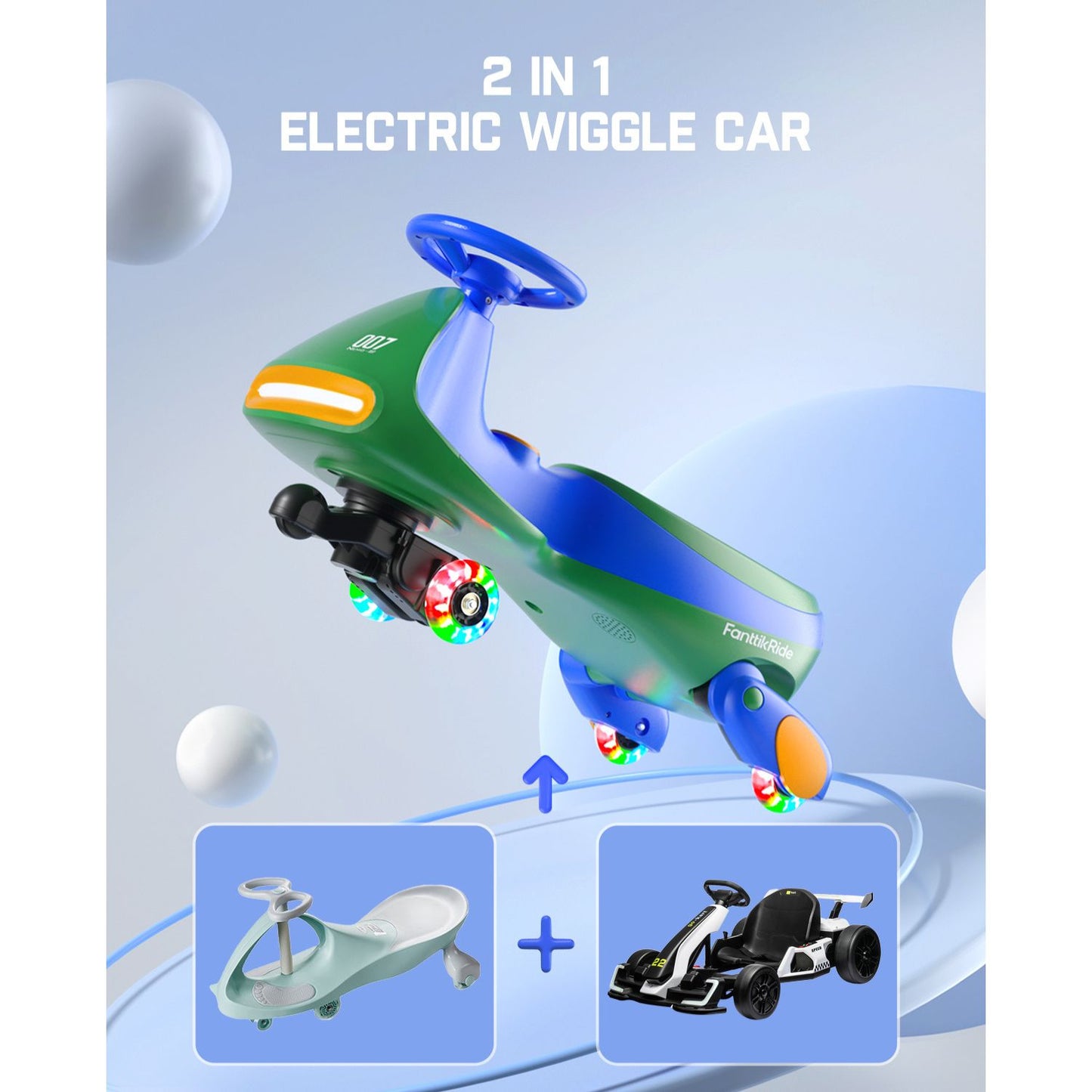 FanttikRide N7 Pro 12V Electric Wiggle Car with Pedal