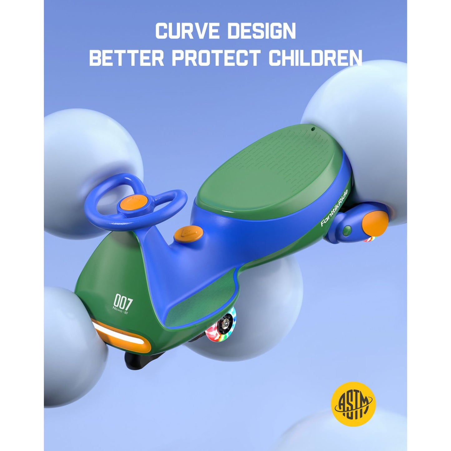 FanttikRide N7 Pro 12V Electric Wiggle Car with Pedal