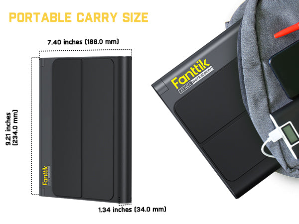 Portable electric screwdriver kit with dimensions and 'Fanttik' branding on a white background