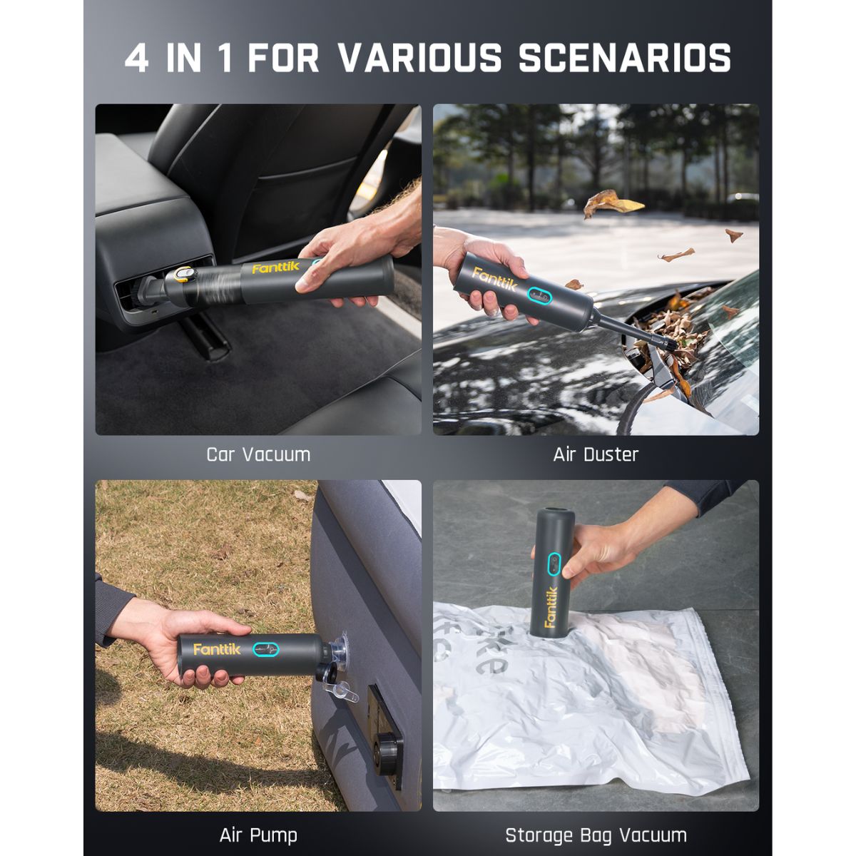 Fanttik Slim V8 APEX ハンディクリーナー本体 Fanttik Slim V8 Apex Car Vacuum RobustClean – Fanttik.uk