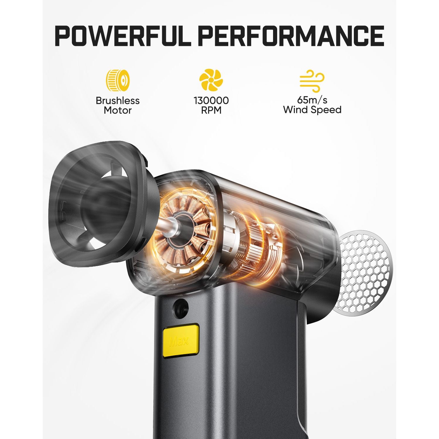 Fanttik B10 Pro Max Electric Air Duster with features highlighted on a white background