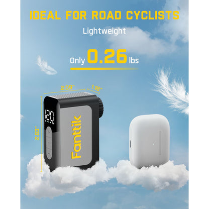 Fanttik Fanttik X10 Ace Mini Bike Pump is only 0.25 lbds, which is ideal for road cyclists.