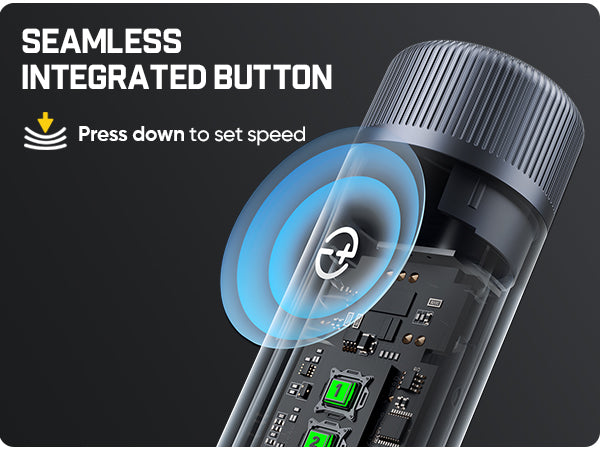 Fanttik F2 Pro Kit Cordless Rotary Tool with a seamless integrated button on a black background